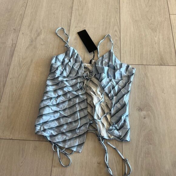 Lioness Mariah Top Blue Stripe size 4 - Picture 1 of 9